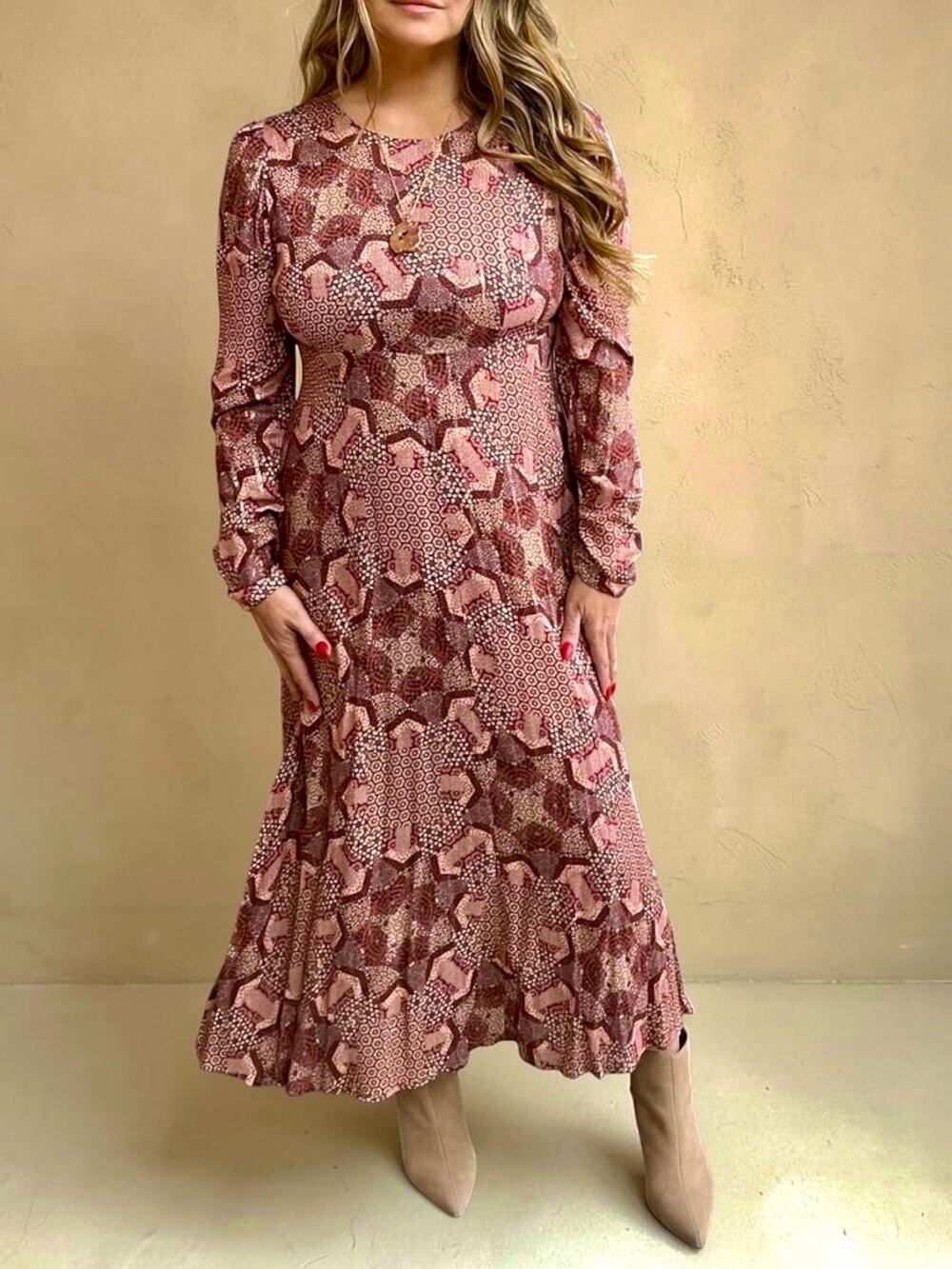 JOHNNY WAS Donovan Maxi Dress Vintage Style Geometric Cottagecore Wedding Boho